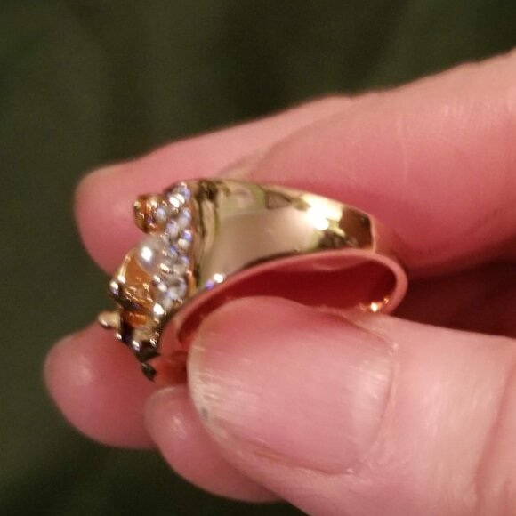 NWT floral enamel ring, size 5.25 - Picture 5 of 10